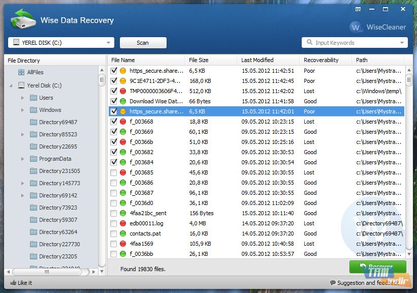 Wise Data Recovery Indir
