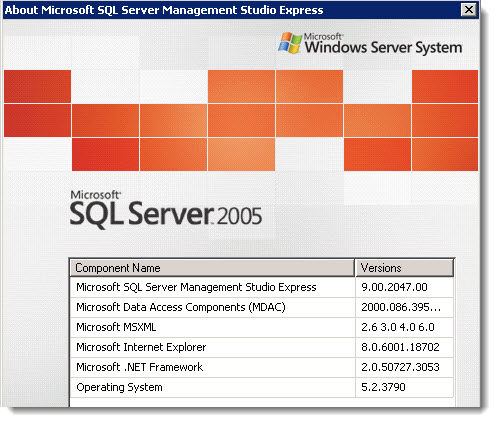 Microsoft SQL Server Management Studio Express