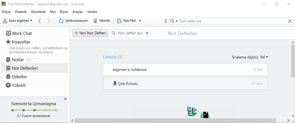 Evernote İndir Defterleri