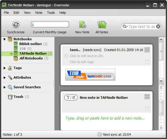 Evernote Tamindir